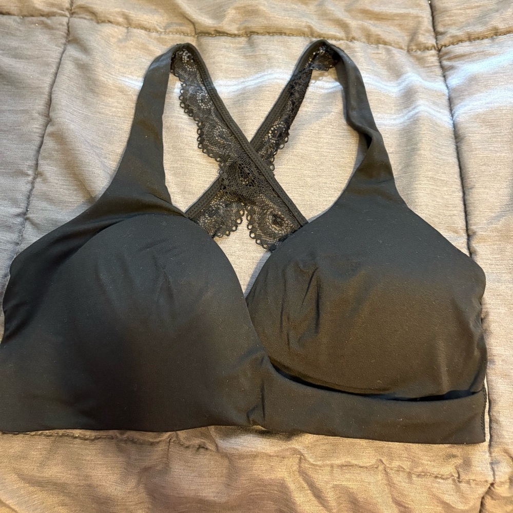 Gilligan & O'Malley Black Lace Detail Bra